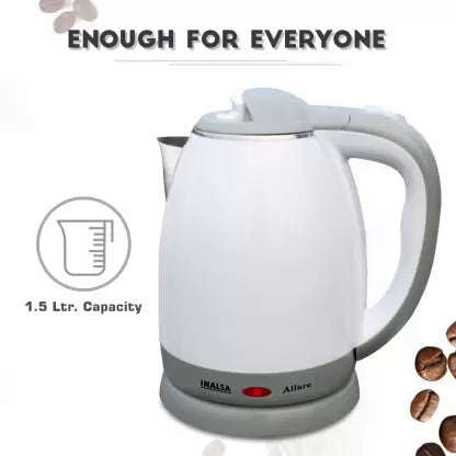 Inalsa Allure Electric Kettle (1.5 L, White, Grey) Inalsa Allure Electric Kettle (1.5 L, White, Grey)